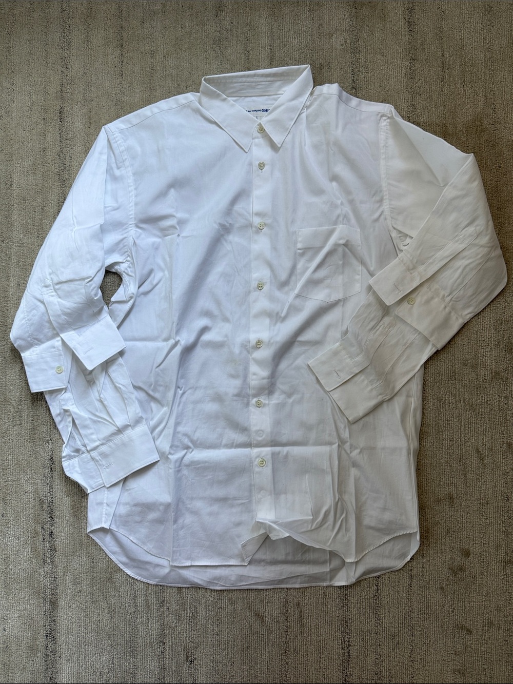 Comme des Garcons WHITE DOUBLE SLEEVE SHIRT Dress Shirt